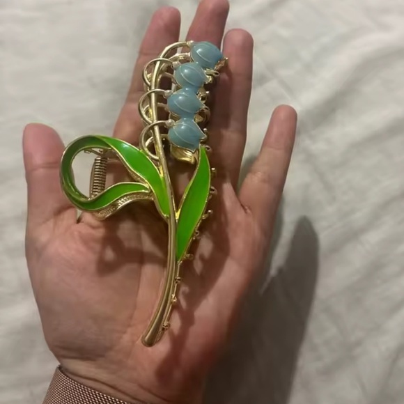 Vintage Garden Blue Lily of the Valley Elegance Hair Clip main image 11